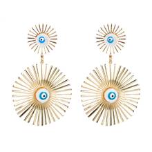 Pendientes de oro con goteo de aceite para mujer, aretes con cierre de tuerca, Estilo Vintage, fiesta, 2019 2024 - compra barato