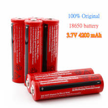 100% new original 18650 Rechargable Battery 18650 4200 mAh 3.7 V Battery for LED Lantern torch 2024 - buy cheap