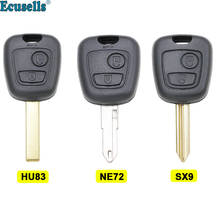 2 Buttons Remote Key Shell case fob for Peugeot 206 307 for Citroen  Berlingo Xsara Picasso with uncut HU83/NE72/SX9 blade 2024 - buy cheap