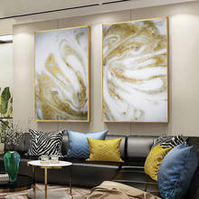 Golden Decor Marble Abstract Wall Paintings Canvas Poster and Print Nordic Decoration Wall Art Picutre Modern Home Decor 2024 - buy cheap