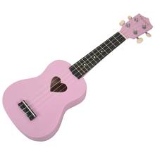 Mcool миниатюрная гитара укулеле-сопрано фирмы розовый 21 дюйм 4 строки укулеле дешевые Гавайи гитара ручной работы в форме сердца тон отверстие липа древесины 2024 - купить недорого