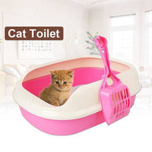 Cat Toilet Plastic Shatter-Resistant Cleaning Litter Box Cute Cat Litter Box Home Dog Pets Crack-Proof Pet Supply Pet Wash Tools 2024 - buy cheap