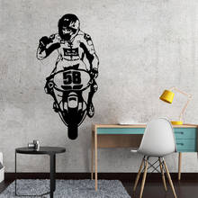 Наклейка на стену из ПВХ с изображением мотоцикла, настенная бумага для детской комнаты, украшение дома, наклейка на стену, домашний декор 2024 - купить недорого
