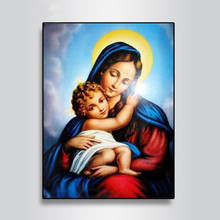 Pintura diamante virgem maria crianças religião cristã jesus cristo diamante bordado amor maternal criança religiosa 2024 - compre barato