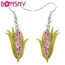 Bonsny Acrylic Thanksgiving Anime Corn Earrings Drop Dangle Festival Decoration Jewelry For Women Girl Teen Party Gift Accessory 2024 - buy cheap