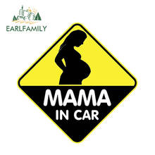 EARLFAMILY 12cm x 12cm MAMA IN CAR Car Stickers Pregnant Driver Vinyl Waterproof  Warning Mark Reflective Decal Motorcycle Parts 2024 - buy cheap