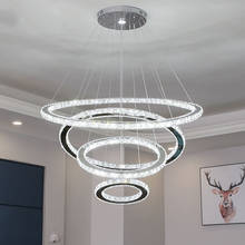 4 Circles K9 Crystal Pendant Lamp Diamond Ring LED light Modern LED Circle Hanging Lamp Living Room Dining Room Crystal Lighting 2024 - buy cheap