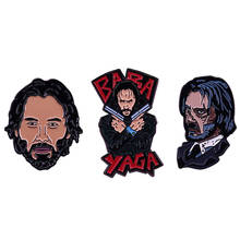 Horror Killer John Wick Lapel Pin Baba Yaga Legend Badge Great Actor Keanu Reeves Movie Fans Cool Decor 2024 - buy cheap