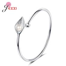 Хорошее качество женские Девушки Сладкий открытый браслеты 925 стерлингового серебра модные браслеты Bangel регулируемый размер 2024 - купить недорого