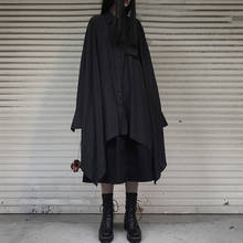 Rosetic 2022 Y2K Gothic Oversized Shirt Dress Women Black Long Spring 2020 Loose Long Sleeve Goth Dresses Fashion Preppy Style 2024 - buy cheap