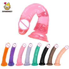 DopaMonkey 8 Colours Big Dildo Strong Suction Cup  Adult Toys Simulation penis Realistic Silicone Dildo Sex Toy For Women 2024 - buy cheap