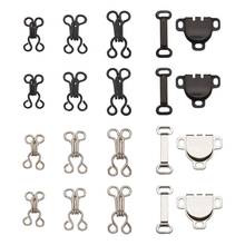 Iron Hook Clasps and Brass Trouser Fasteners Mixed Color 12x8.5x4mm, Hole: 2.5mm; 8x8x1mm, Hole: 2mm 2024 - buy cheap