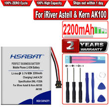 HSABAT 2200mAh Battery for IRIVER Astell & Kern AK100 Player 2024 - buy cheap
