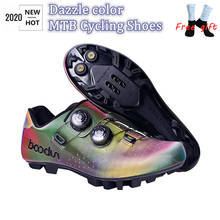 Новинка 2020 года: велосипедные кроссовки mtb, профессиональные велосипедные кроссовки dazzle color, сверхлегкие, дышащие, самоблокирующиеся 2024 - купить недорого