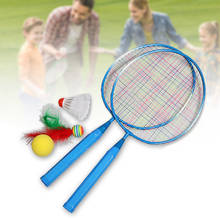 1 пара детских теннисных ракеток для бадминтона, набор спортивных семейных игр, Детские ракетки для бадминтона 2024 - купить недорого