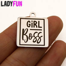 Girl Boss Charm Wife Mom Lady Boss Mother Hustler Charms Stainless Steel Charms High Polish Mirror Surface Pendant 2024 - buy cheap