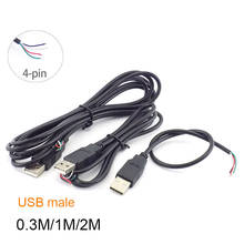 0.3m/1m/2m 4 Pin 5V Micro USB 2.0 Male Jack Cable 4 Wire Data Power Adapter Wires Charging Extension Cable Cord DIY Connector 2024 - buy cheap