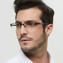 Óculos de leitura para homens e mulheres, óculos de leitura de metal de alta qualidade, meia armação, dioptria, masculino e feminino 2024 - compre barato