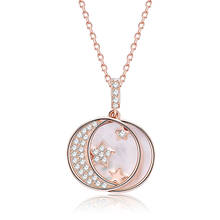 Zemadora 925 colar de prata esterlina para mulheres, colares com pingente de estrelas e lua, joias finas para festa, recém-chegado 2024 - compre barato
