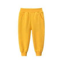 Calça moletom infantil 27, para meninos e crianças, cor pura, respirável, para classe pe, calças infantis para 2-9 anos 2024 - compre barato