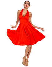 2020 New Sexy Woman Modern Ballroom Latin Dance Dress Salsa Tango Dance Wear Red Black Pleat Performance Stage Wear Red XS-XL 2024 - buy cheap