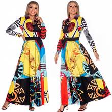 Vestido longo de manga longa dashiki, roupa feminina tradicional africana para mulheres 2024 - compre barato