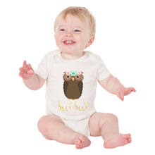 Повседневный хлопковый комбинезон с короткими рукавами для новорожденных мальчиков и девочек от 0 до 24 месяцев летняя одежда белый Детский костюм 2024 - купить недорого