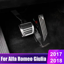Stainless Steel Car Foot Pedal Accelerator Brake Rest Pedal Cover For Alfa Romeo Giulia Stelvio 2016 2017 2018 2019 Accessories 2024 - buy cheap