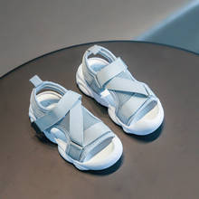Sandalias de cuero suave para niños, calzado deportivo para la playa, zapatos de niña pequeña 2024 - compra barato