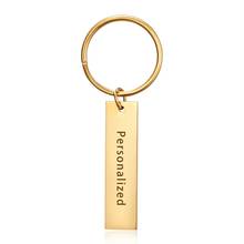 Anel de chave personalizado par chaveiro de aço inoxidável anel de chave personalizado nome número data logotipo do coração 2024 - compre barato