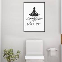 Painting Wall Picture Funny Bathroom Sign Canvas Prints And Poster Let that Shit Go Quote Bathroom Art for Men Bathroom Decor 2024 - buy cheap