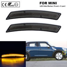 2Pcs Front Amber Smoke lens LED Front Side Marker Light US version for R55 R56 R57 R58 R59 R60 R61 2024 - buy cheap