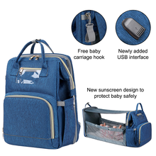 Saco de fraldas mães e pais mochila multifuncional sacos de cama do bebê maternidade enfermagem bolsa carrinho de criança saco do navio da gota 2024 - compre barato