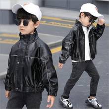 Children's clothing boys leather pu jackets spring and autumn leather jacket for children's outwear baby boys jackets 2-11Y 2024 - buy cheap