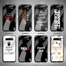 Capa de celular de vidro temperado, calmo, crossfit, para samsung s20 plus, s7, s8, s9, s10 plus, note 8, 9, 10 plus 2024 - compre barato