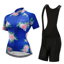 Ropa de ciclismo de verano para mujer Culote uniforme de ciclismo triatlón ropa de bicicleta vestido de mujer Conjunto de jersey de bicicleta conjunto de traje de desgaste 2024 - compra barato