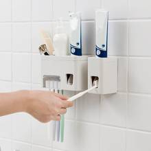 Automatic Toothpaste Dispenser Sticky Suction Pad Wall Mounted Toothbrush Holder Squeezer Bathroom Accessories Sets 2024 - buy cheap
