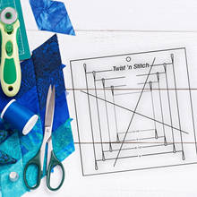 Regla de acolchado transparente de acrílico, herramienta de costura artesanal, cuadrado, para costura, 266x266x2,5mm 2024 - compra barato