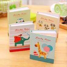1pack/lot Little Animal series Fashion Hard Cover Memo Notepad Sticky note Writing scratch pad office school supplies Wholesale 2024 - buy cheap