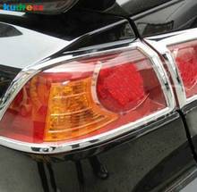 Cubierta de luz trasera cromada para coche Mitsubishi, accesorios de estilismo para Mitsubishi Lancer, X, Lancer, Evo 2010, 2011, 2012, 2013, ABS 2024 - compra barato