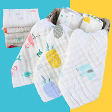 Муслиновое хлопковое детское полотенце 25*25 см 25*50 см, шарф, банное полотенце, салфетка для носовой платок для новорожденного, для купания, кормления, лица, салфетка 2024 - купить недорого