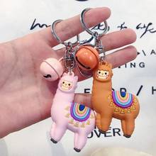 Cute Alpaca Keychain Doll Creative Cartoon Little Sheep Bag Pendant Jewelry Small Gift Women 2024 - buy cheap