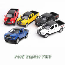 1:32 Масштаб сплава тянуть назад автомобиль игрушки, высокая моделирования Ford Raptor F150 пикап, музыкальные и мигающие игрушечные транспортные средства, бесплатная доставка 2024 - купить недорого