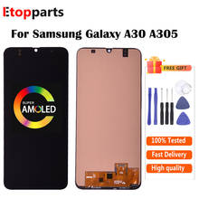 Супер AMOLED для Samsung A30 A305/DS A305F A305FD A305A SM-A305F/DS ЖК-дисплей сенсорный экран дигитайзер сборка бесплатная доставка 2024 - купить недорого