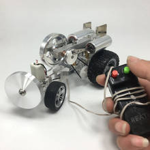 Stirling motor diy modelo de carro veículo ciência experiência de ensino auxiliares presente para crianças brinquedos educativos-steer-by-wire versão 2024 - compre barato