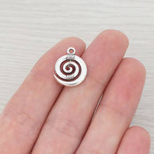 50 x Tibetan Silver Vortex Swirl Spiral Charms Pendants for Necklace Bracelet Jewelry Making Accessories 19x15mm 2024 - buy cheap