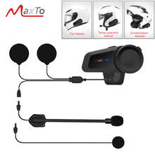 Maxto M2 Motorcycle Helmet Headset Intercom Bluetooth 5.0 FM MP3 Waterproof 6 Riders 1000M Universal Pairing Interphones 2024 - buy cheap