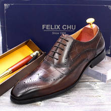 Sapatos oxford masculinos de couro legítimo, sapatos elegantes com estampa de crocodilo e cadarços, sapatos marrom escuro para homens, tamanho 38 a 47 2024 - compre barato