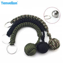 Outdoor Security Protection Monkey Fist Steel Ball For Self Defense Lanyard Survival Key Chain Broken Windows Keychain 2024 - buy cheap
