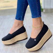 Hemp rope rocking shoes large size womens shoes 2021 new fashion platform sneakers womens casual shoes women's running loafers 2024 - buy cheap